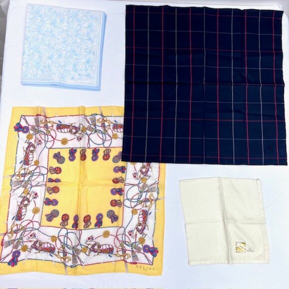 BULK SALE FOR RESALE:  14 Handkerchiefs +2 Scarf: BURBERRY-Celine-Fendi More!(#1 - Picture 14 of 16